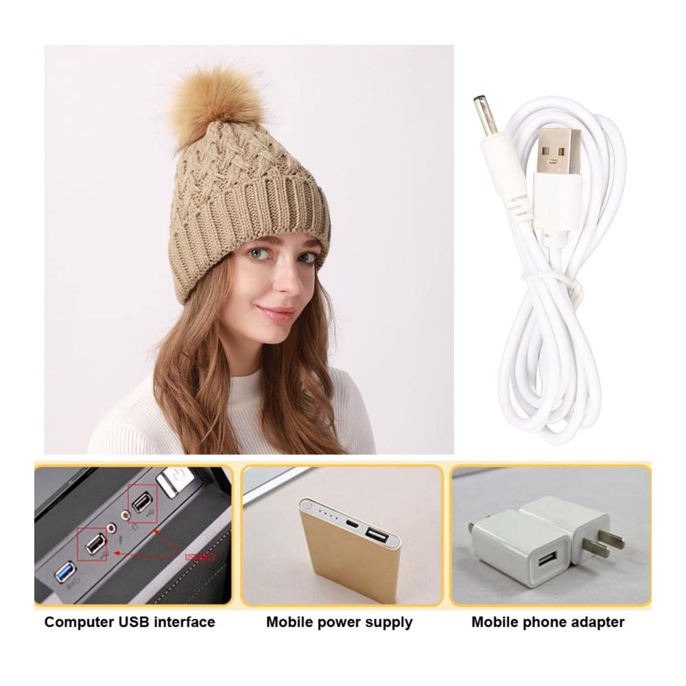 Elektrisch beheizte Strickmütze Grau - Weiche Beanie für warmen Komfort beim Angeln - Inklusive elektronischer Heizungstechnologie - Jetzt erhältlich