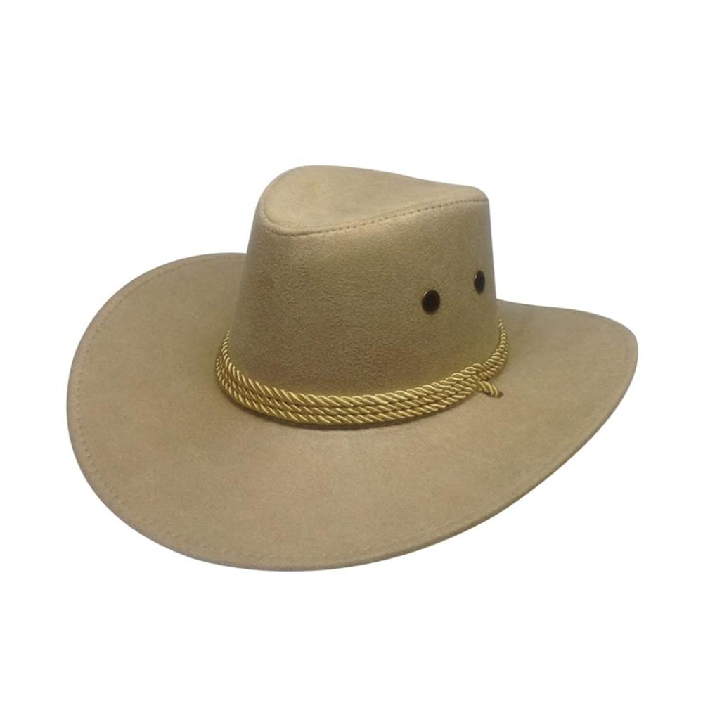 Einzigartiger Trilby Cowboyhut Stilvolle Westernhut mit breiter Krempe für Erwachsene - Authentischer Cowgirl Hut in Beige - Jazz Cap für den perfekten Western-Look