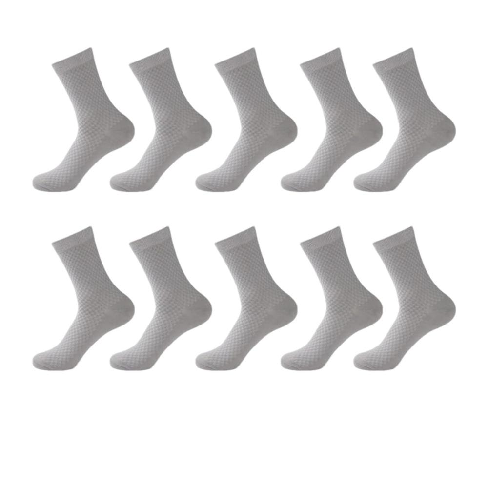 10 Paar Packung Herren-Baumwollsocken für Business und Freizeit Lang und schwarz in Übergröße