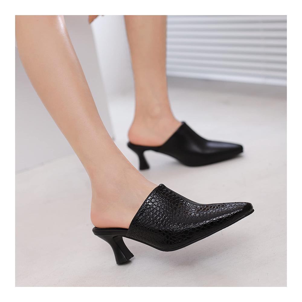Stylische Clogs mit mittelhohem Absatz geschlossener Zehe und Slip-On-Design für Frauen - Perfekte Sandalen für den Alltag Outdoor-Aktivitäten oder als Hausschuhe