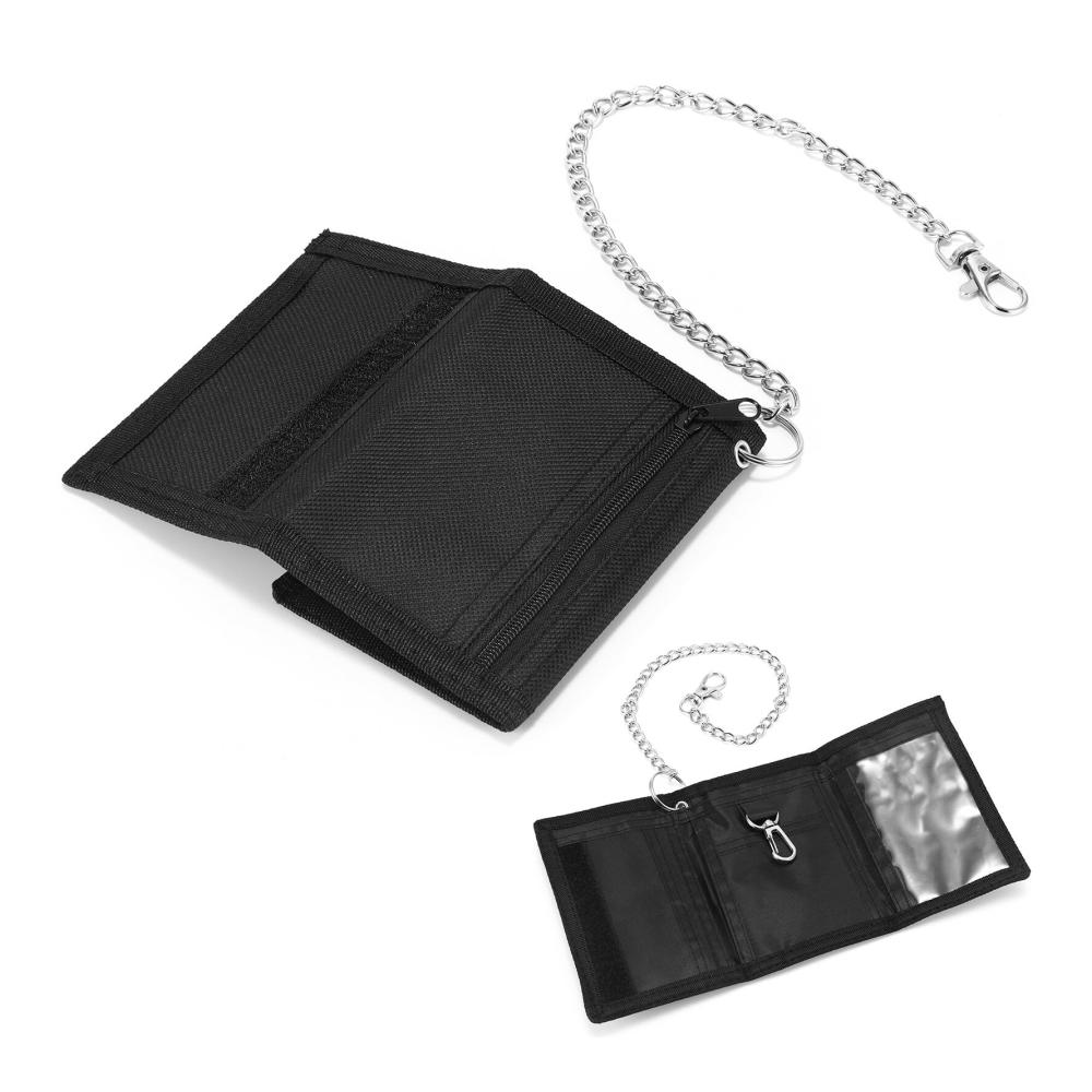 Entdecken Sie stilvolle Geldbörsen für Teenager Jungen & Herren! Kinder Geldbörse mit Kettenclip Reißverschluss & Faltfunktion in Schwarz. Ein Must-Have für den täglichen Stil