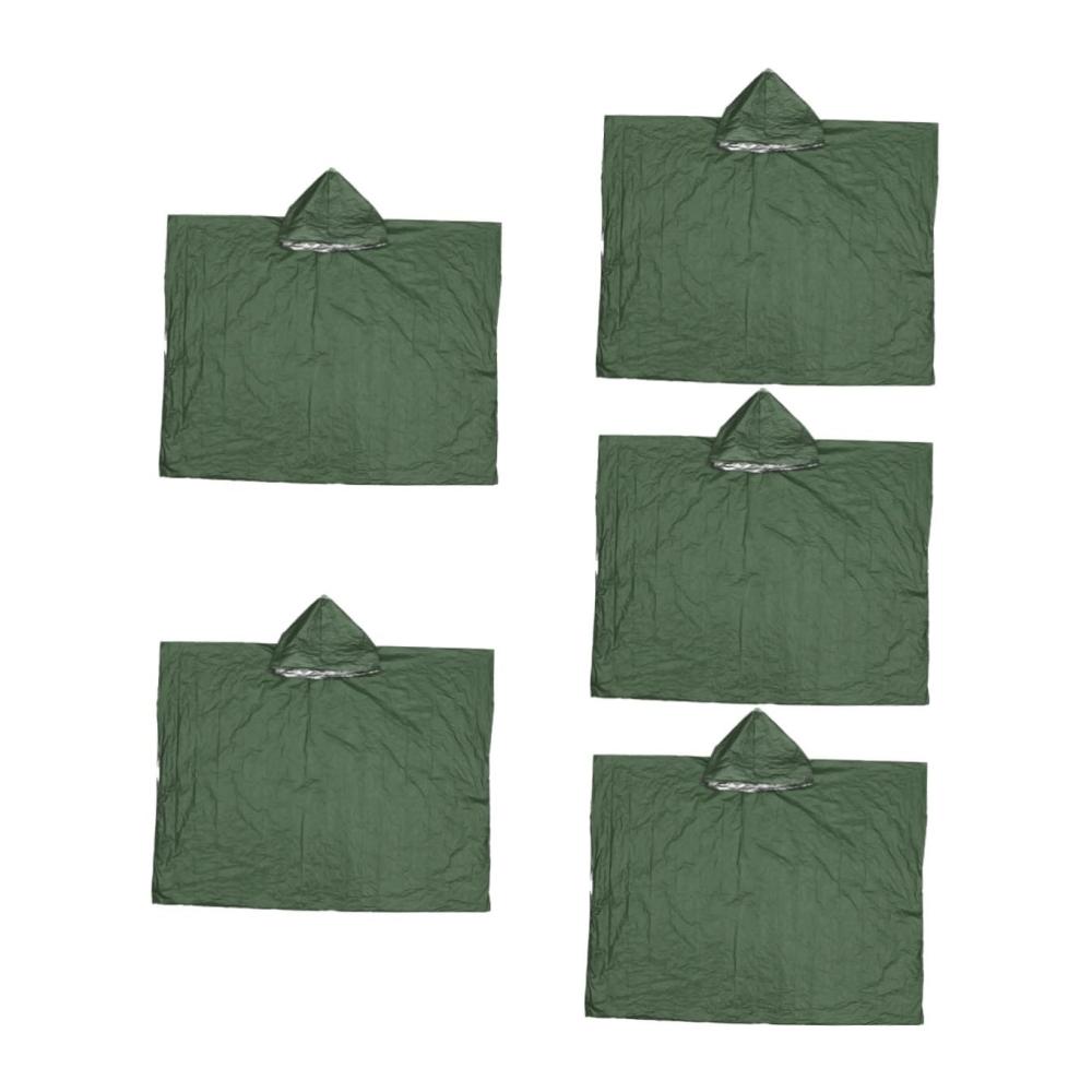 5tlg. Notfall-Regenmantel-Set｜Ultimativer Schutz vor unvorhersehbaren Niederschlägen｜Unisex Regenmäntel für Ausflüge Camping & mehr｜Einfach tragbar & unentbehrlich für jeden Notfall