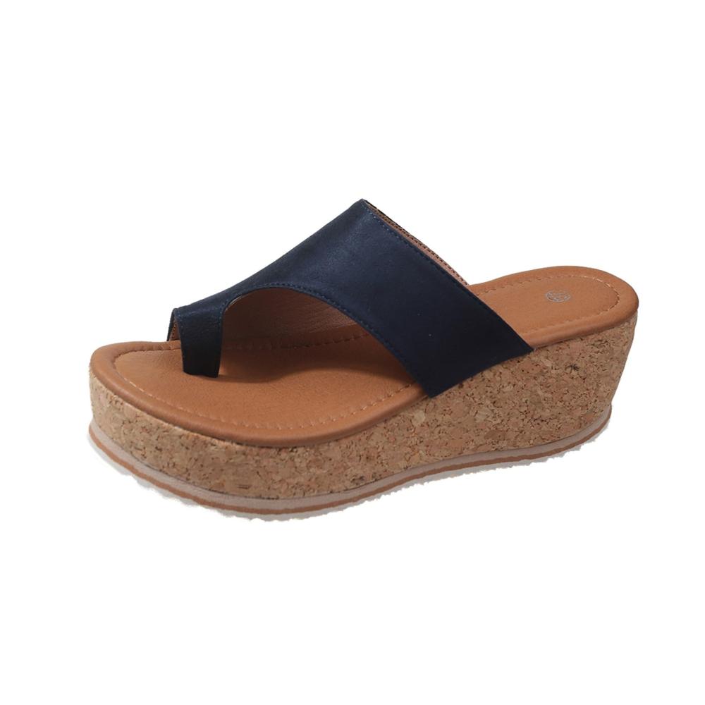 Elegante Damen Zehentrenner Orthopädische Keilabsatz-Sandalen Leicht & Bequem Ideal für Sommer & Strand