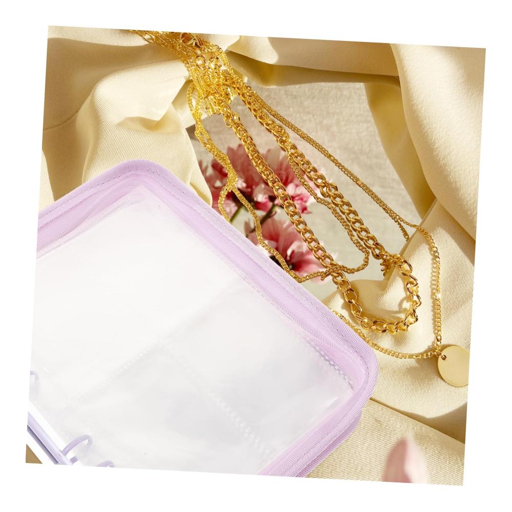 Attraktiver Schmuckbeutel Praktischer Organizer für Reiseschmuck. Aufbewahrungstasche für Ringe Ohrringe & mehr. Stilvolles Schmuckalbum aus PP-Material. Perfekt für unterwegs