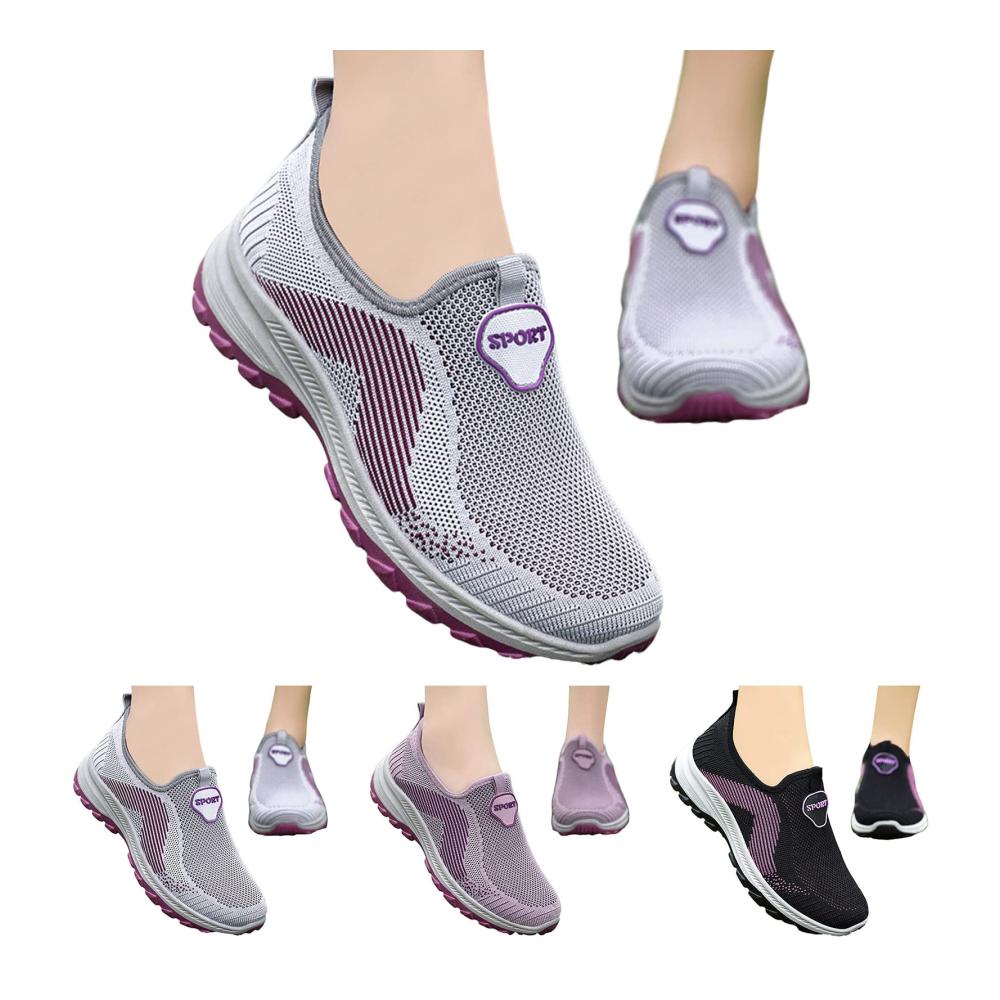 Sportamid Damen Sommer Turnschuhe Memory Foam Slip-on Sneaker Orthopädische Sport Schuhe Leicht Bequem Elegant Sneaker Ohne Schnürung