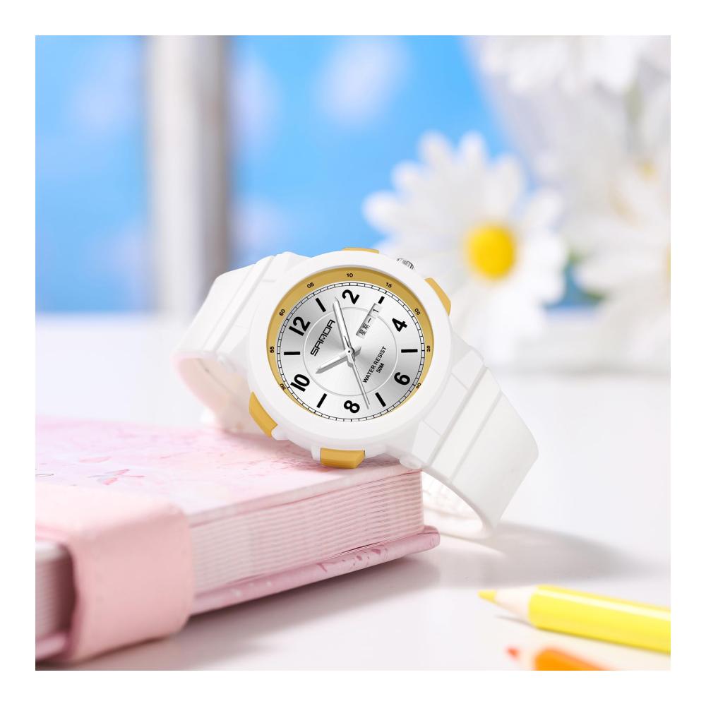 Stilvolle Armbanduhren für Damen Elegante Analoguhr mit Datum wasserdicht minimalistisches Design für Frauen Studentinnen und Mädchen