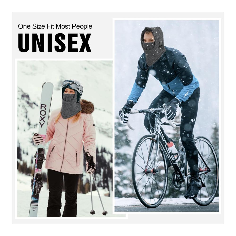 Ultimativer Schutz im Winter Thermofleece Sturmhaube für Herren und Damen | Multifunktionale Outdoor-Gesichtshaube winddicht und warm | Ideal zum Skifahren Radfahren Wandern und Laufen