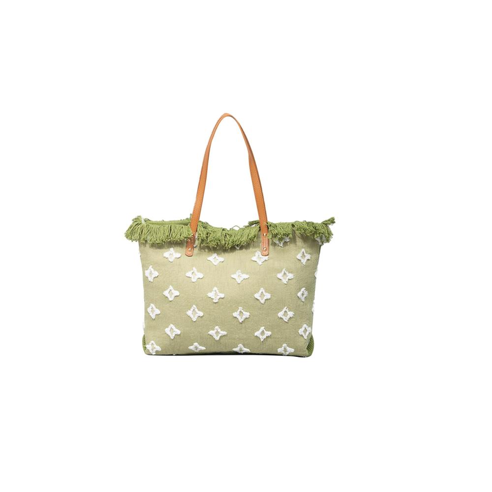 Böhmische Henkeltaschen Damen Canvas Handtasche mit Quasten große bunte gestrickte Tasche für Reise Urlaub Strand Alltagsgebrauch