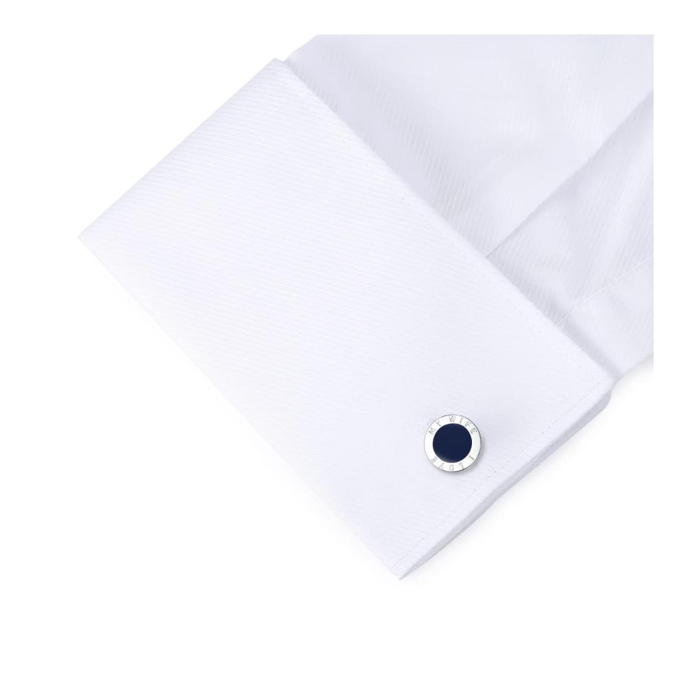 Elegante Edelstahl Manschettenknöpfe für Herren Romantische Hochzeit Accessoires I Love My Wife von Honey Bear - Einzigartige Runde Cufflinks MEHRWEG