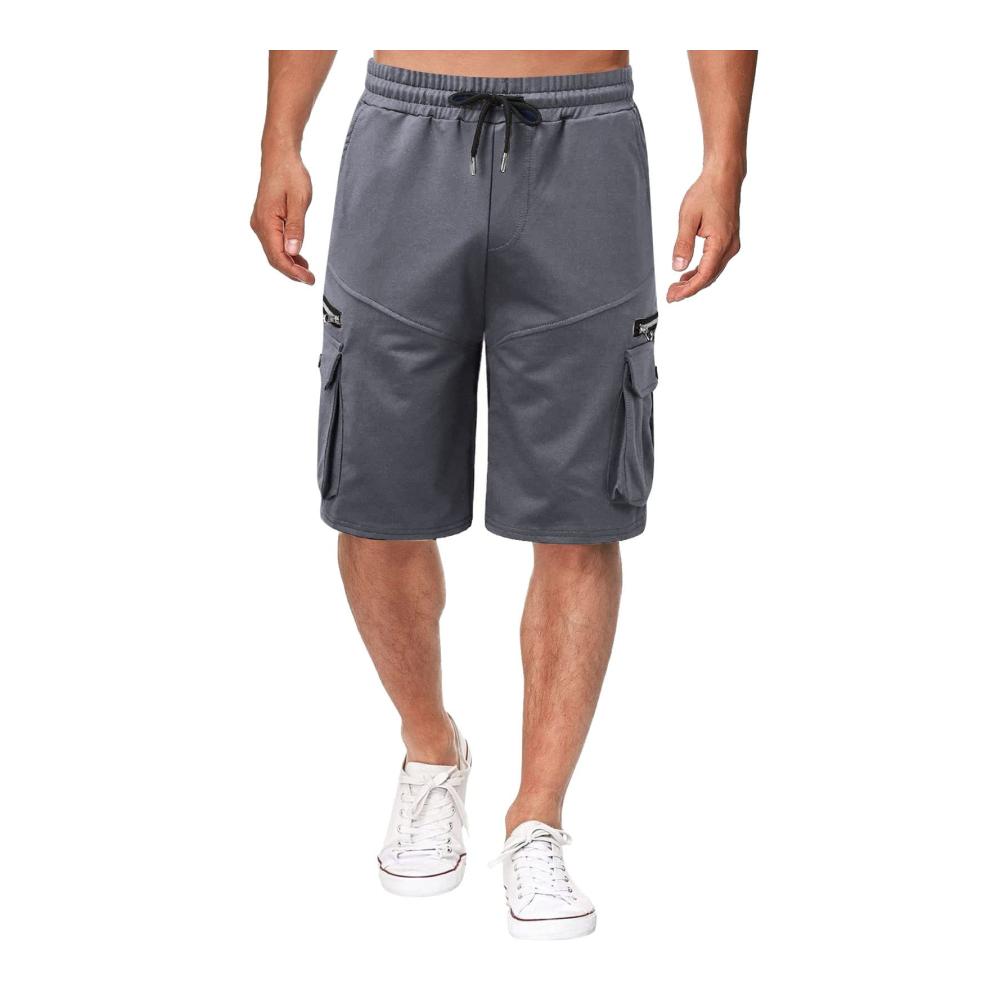 Vintage Cargo Shorts Herren Trendige Baumwoll-Shorts mit Tunnelzug und vielen Taschen. Perfekt für Sommer Arbeit und Freizeit. Entdecken Sie jetzt