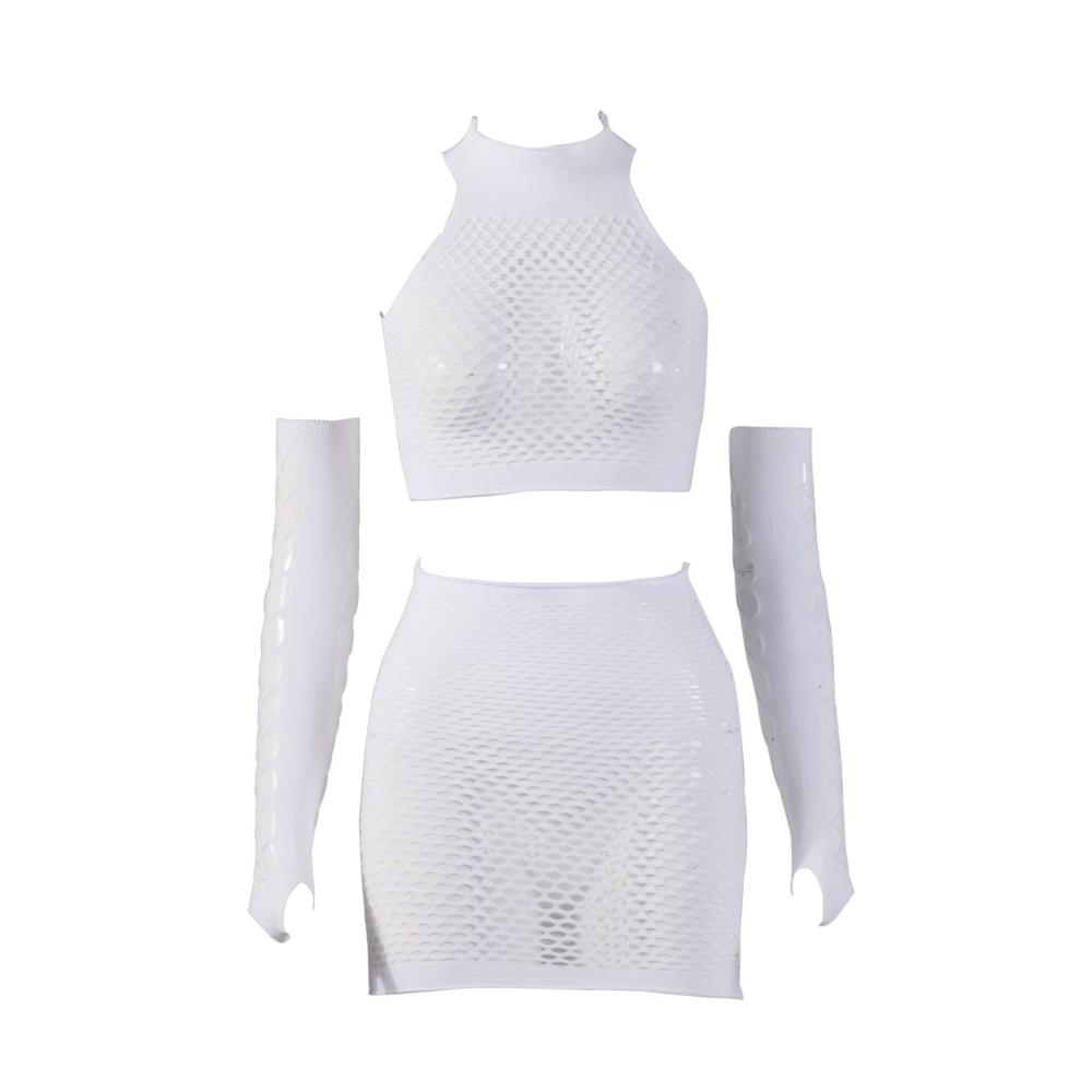 Im Dunkeln leuchtende Netzstrumpfhosen Grünes Damen-Negligee mit Morgenmantel Strumpfhosen-Body für Dessous mit hoher Taille