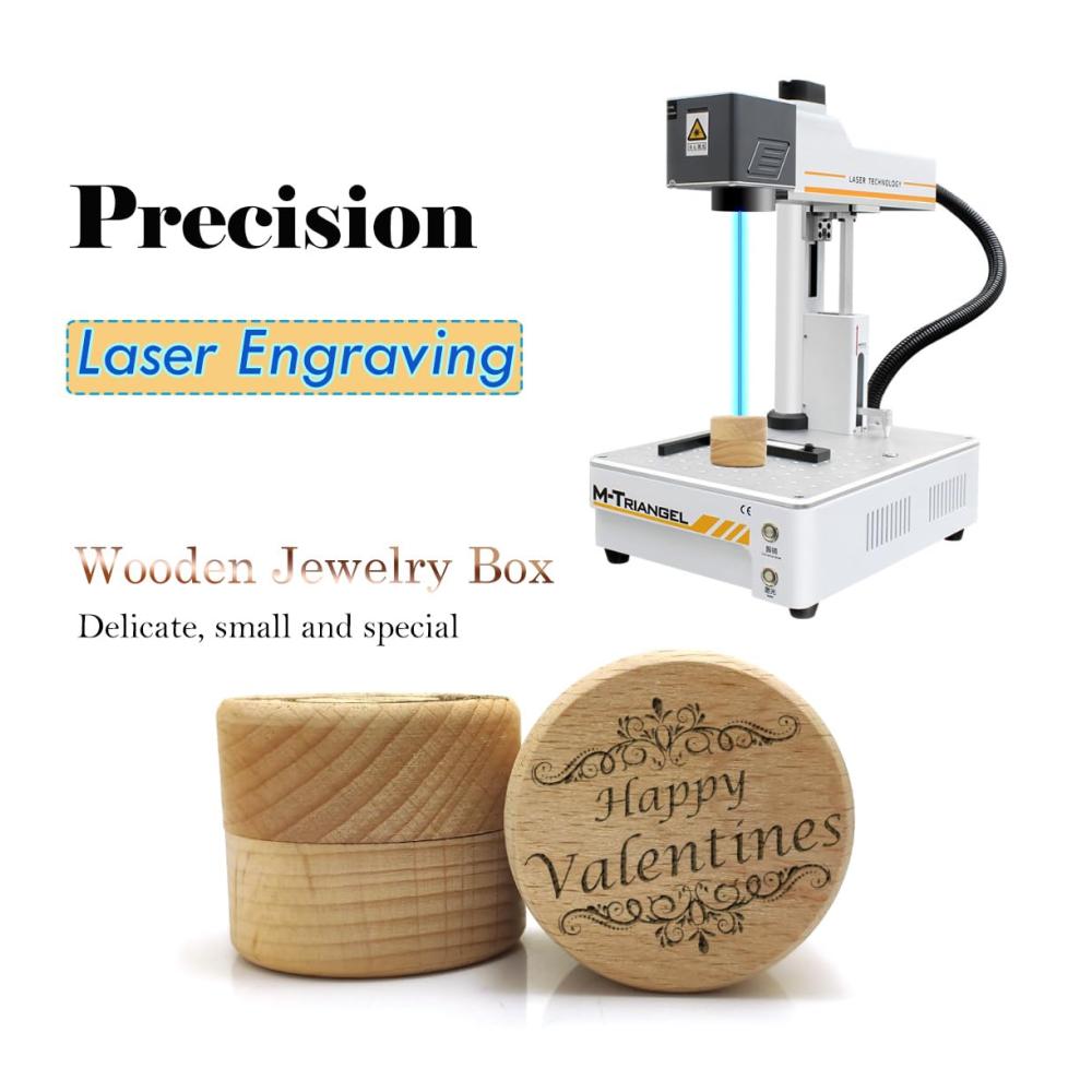 Holz Schmuckschränke Edle Aufbewahrung mit Lasergravur. Stilvolles dekoratives Muster. Perfekte Geschenkbox für Ringe und Ketten. Organizer par excellence