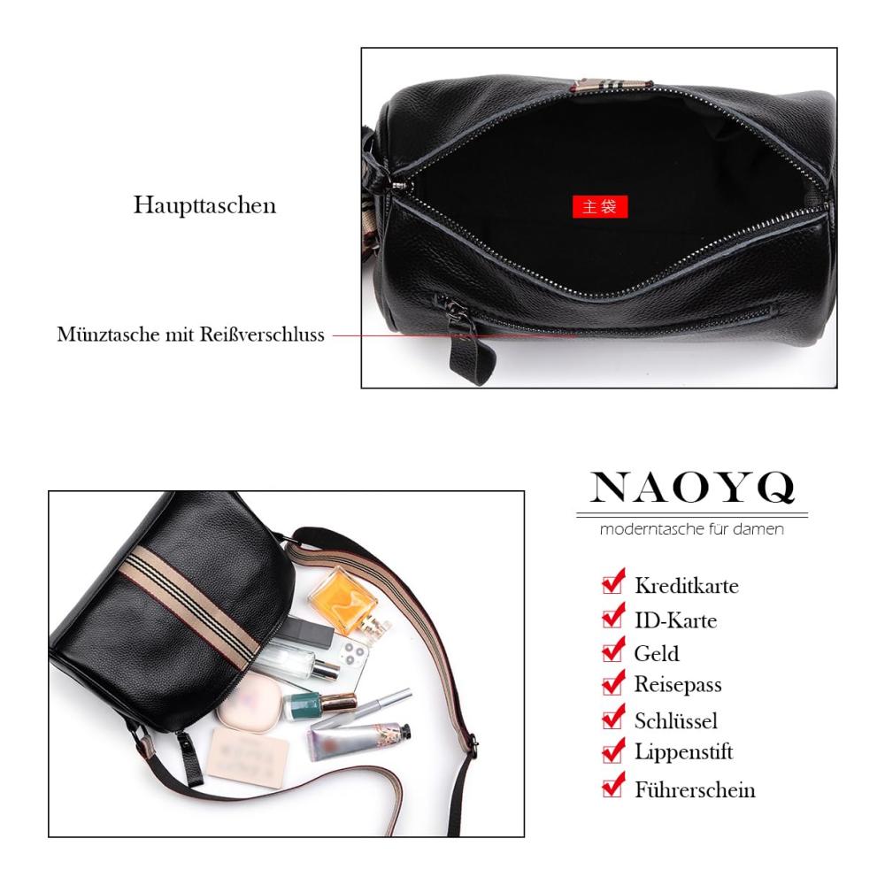 Entdecke den zeitlosen Stil Damen Leder Umhängetasche - Praktisch chic und geräumig. Ideale Crossbody Tasche für jeden Anlass