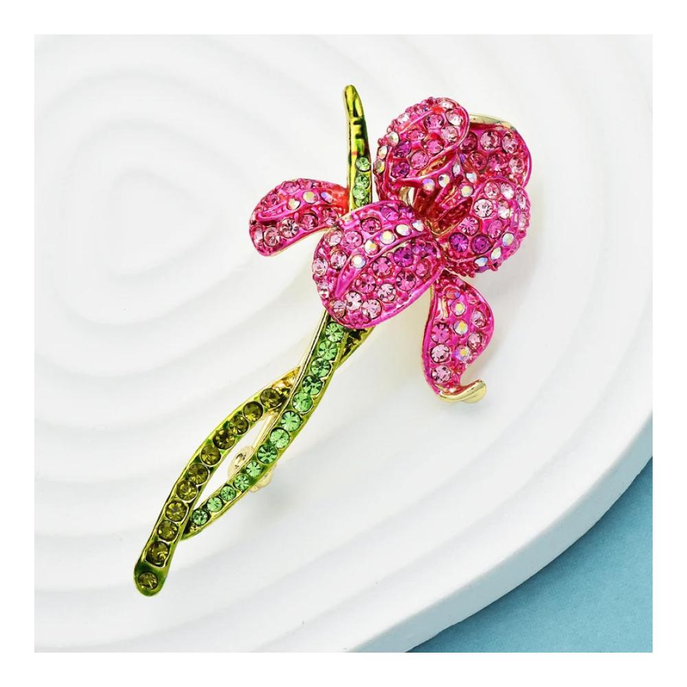 Damen-Broschen und -Anstecknadeln Zarte passende Strass-Orchideen und Schönheitsblumen elegante Schmuckstücke für Damen Geburtstage Hochzeiten und Geschenke für Mutter und Frau