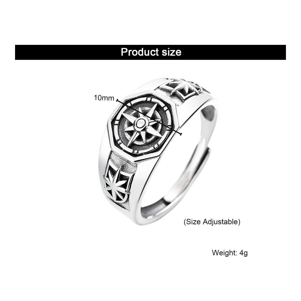 Entdecken Sie die Vielseitigkeit von Ringen Verstellbarer Silberring für Herren Fidget-Ring mit Schwarzberg-Motiv offen und anpassbar. Perfekter Vintage-Schmuck für Männer Frauen und Unisex