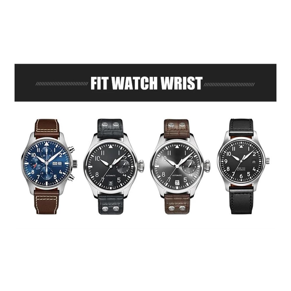 Veredeln Sie Ihr Handgelenk Echtes Leder Uhrenarmband - Passend für IWC Big Pilot Flamethrower Little Prince & Mark. Weidennagel Design 22mm. Holen Sie sich jetzt das perfekte Accessoire