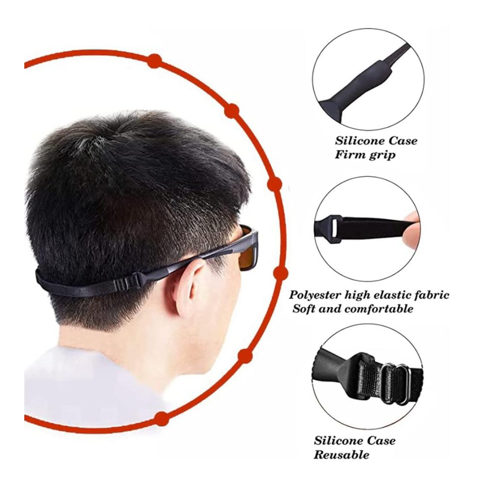 Sicherer Halt & Stil Verstellbare Brillenbänder & Ketten für Sport und Alltag | Komfortable Halterung für Sonnenbrillen | Universal-fit Design