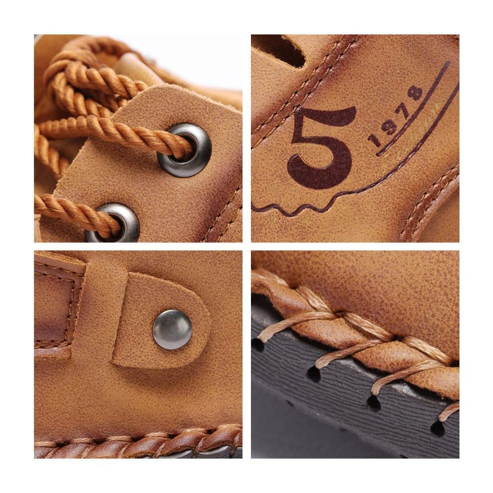 Ultimativer Komfort für Herren Gelber Samt Trekking- & Wanderschuhe Größe 42 2/3 EU. Handgenähtes Leder bequem zum Reinschlüpfen perfekt zum Autofahren und Wandern