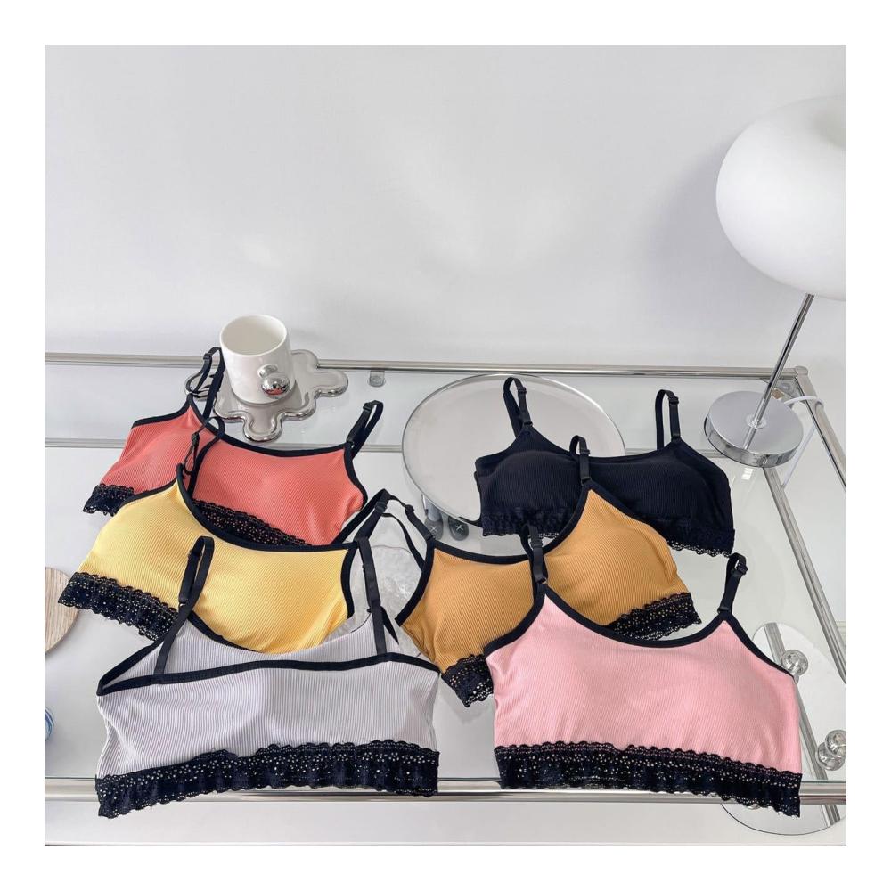 Komfortable Mastektomie BHs 6er-Pack BHs für kleine Brust mit abnehmbaren Brustpolstern. Perfektes Geschenk für junge Mädchen. Drahtlose Bralettes für maximalen Komfort