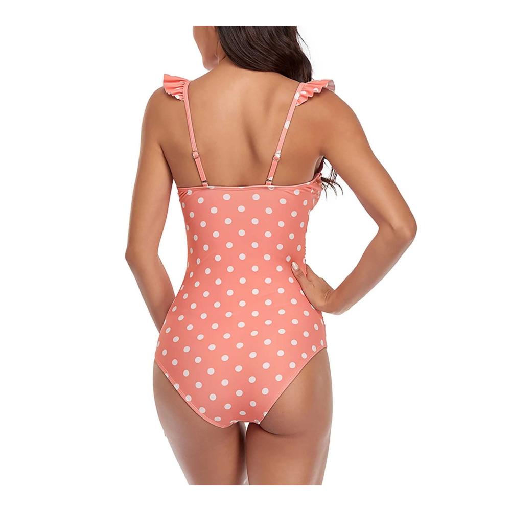 Einzigartiges Set Badeanzug Damen Sport Einteiliger Push-Up mit Schlankheitswirkung Rüschen & Retro-Design. Große Größen für perfekten Sommer-Style