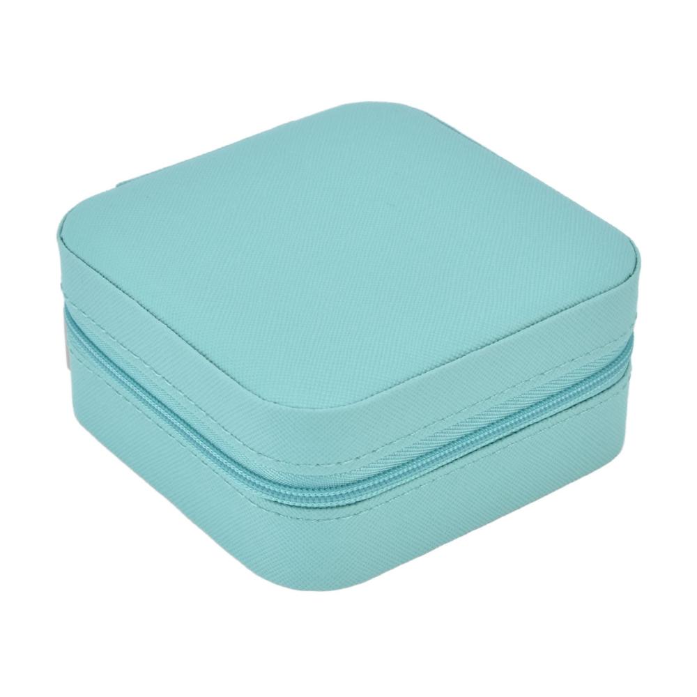 Brillante Schätze unterwegs Tragbare Schmuckkästen mit 4 Fächern großer Kapazität Reißverschluss-Trennwand weichem Futter. Entdecken Sie die Mini-Schmuck-Aufbewahrungsbox für Reisen in Blau