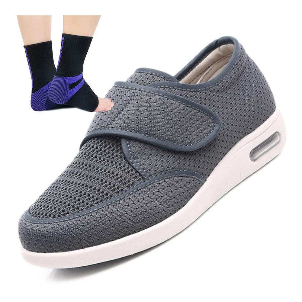 Entlastende Hausschuhe für geschwollene Füße | Komfortable Schuhe bei Diabetes & Arthritis | Weite Passform | Medizinische Qualität | Touch-Fasten | Frauen UK-Schuhe