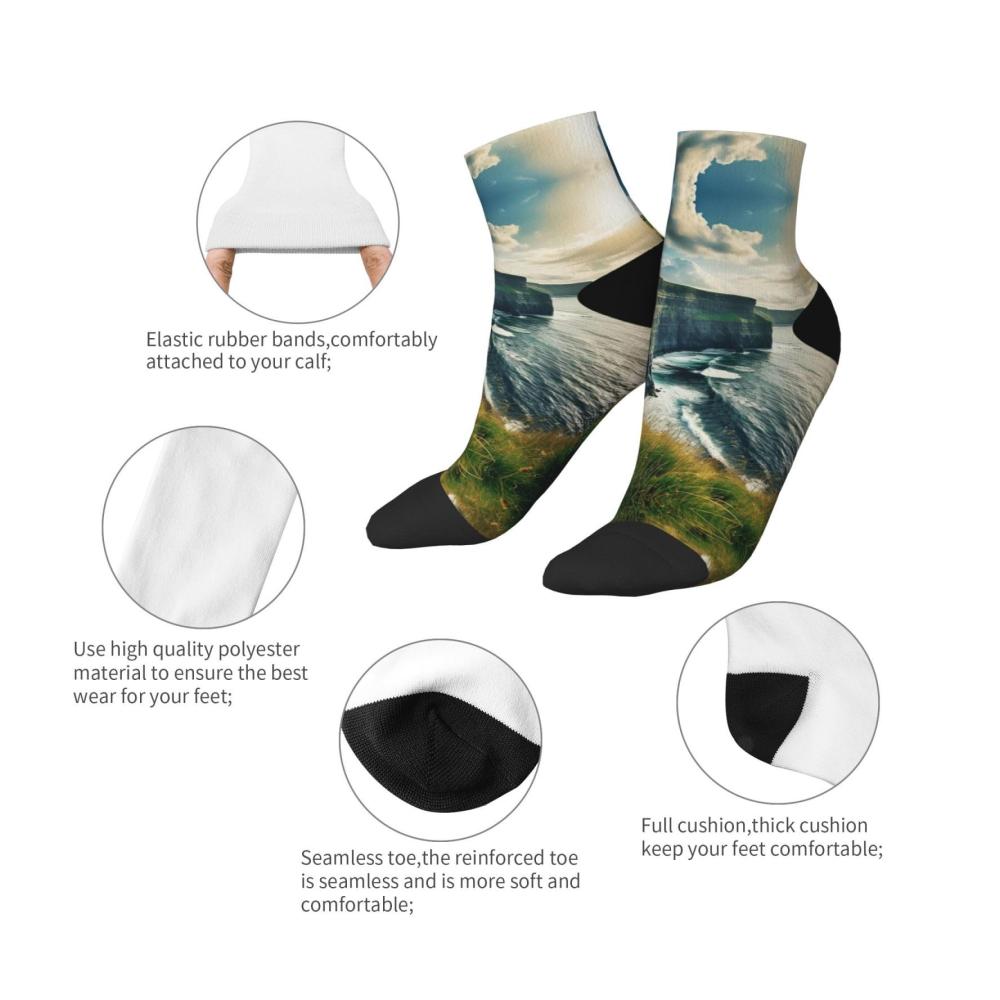 Entdecken Sie das ultimative Komfortgefühl mit Knöchelsocken für Damen und Herren – Irland Outdoors County Clare The Cliffs. Modische Muster perfekte Passform in einer Größe