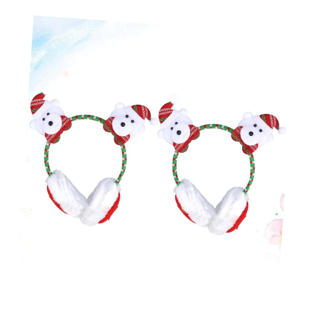 Entzückende Elch-Ohrenschützer für die Feiertage 2St künstliche Weihnachts-Ohrwärmer mit Plüsch. Perfekt für weihnachtliche Dekorationen und gemütliche Wintermomente