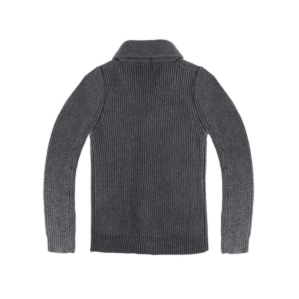 Herren-Strickjacke Extragrobes Wollgewebe für ultimative Wärme und Stil - Lässiger Chic in Armeegrün mit Knopfleiste