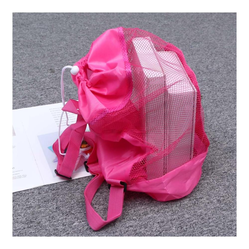 Stilvolle Reisetasche für Strandliebhaber Muschel-Aufbewahrungstasche & Rucksack in Einem! Praktisch trendy und rosa. Perfekt für sonnige Tage am Meer