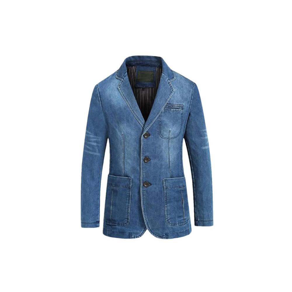 Herren Denim-Jacket Blazer Freizeit Blazer Jacke Sakko Business Style Premium Qualität Casual