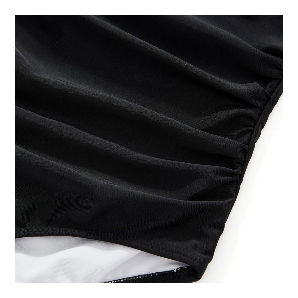 Elegantes Damen-Monokini mit figurformender Mesh-Hohlnaht und Push-Up-Funktion für große Größen