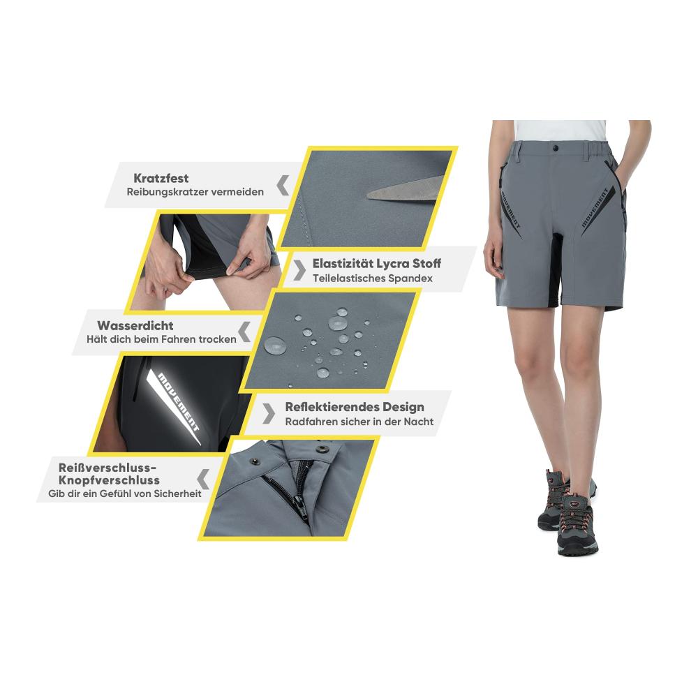 Entdecke die ultimativen Kurze Hosen für Damen! Schnelltrocknende MTB Shorts mit Gepolstert für maximalen Komfort beim Radfahren. Atmungsaktiv und robust für jedes Outdoor-Abenteuer