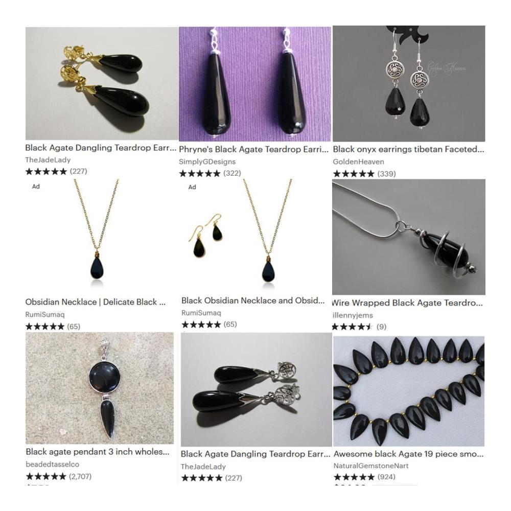 Entdecke die Magie Bead Charms - 10x30mm Tropfen-Edelstein-Schwarz-Achat Perlen Strang für deine einzigartige Schmuckkreation! Hol dir jetzt 15 Zoll pure Inspiration