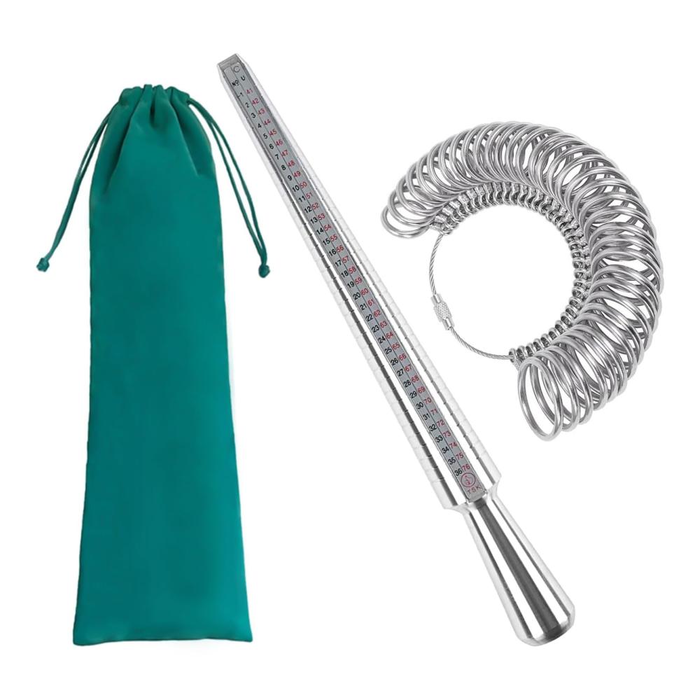 Entdecken Sie die Präzision Ringgrößenmesser-Set für den perfekten Sitz! Messdorn Ringstock und mehr für UK EU USA & Schweiz. Alles in einem Set