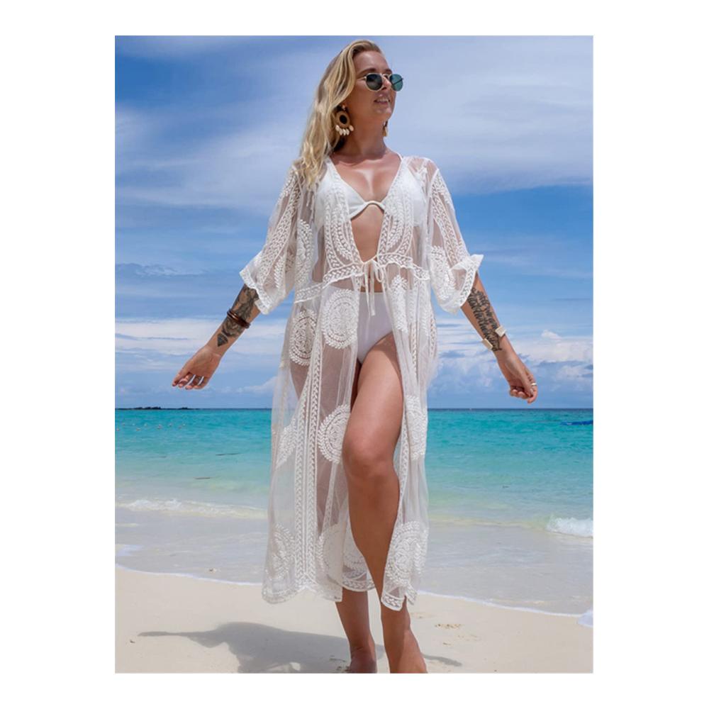 Entdecken Sie die ultimativen Pareos & Strandkleider Elegante Damen Strand Kimonos für einen stilvollen Sommer-Look mit Blumenmuster und Spitze. Jetzt zugreifen und den Strand erobern