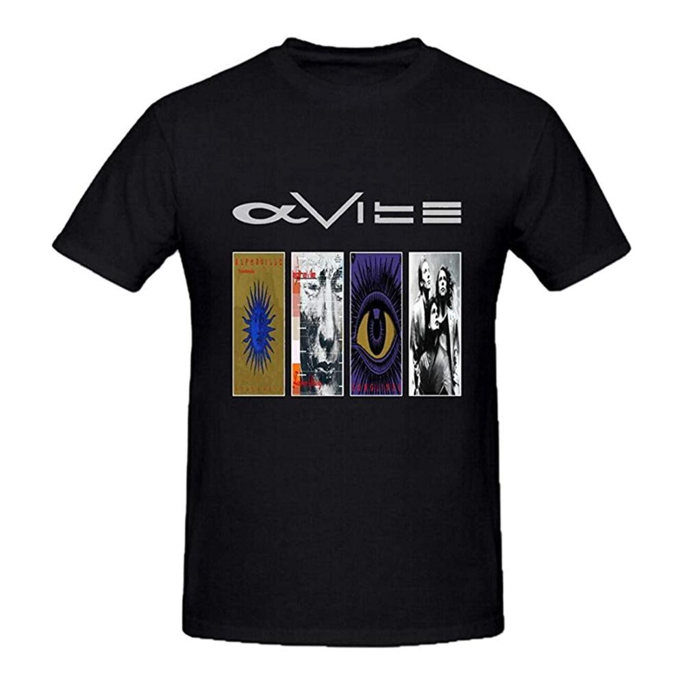 Alphaville First Harvest 1984 92 Logo Kurzarm T-Shirt mit Rundhalsausschnitt für Männer in Schwarz