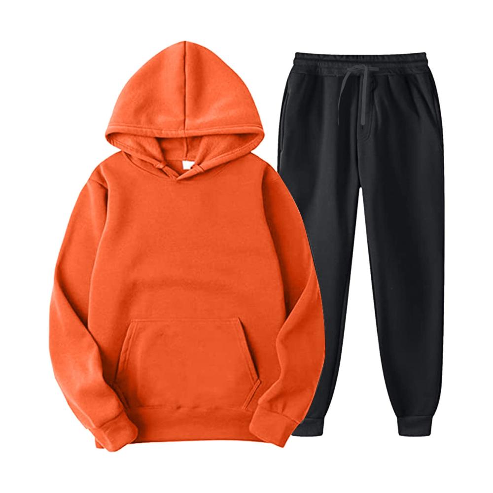 Einzigartiger zweiteiliger Herren Trainingsanzug Kapuzenpullover & Jogginghose in perfekter Farbabstimmung für Komfort und Stil | Sportanzug für Herren