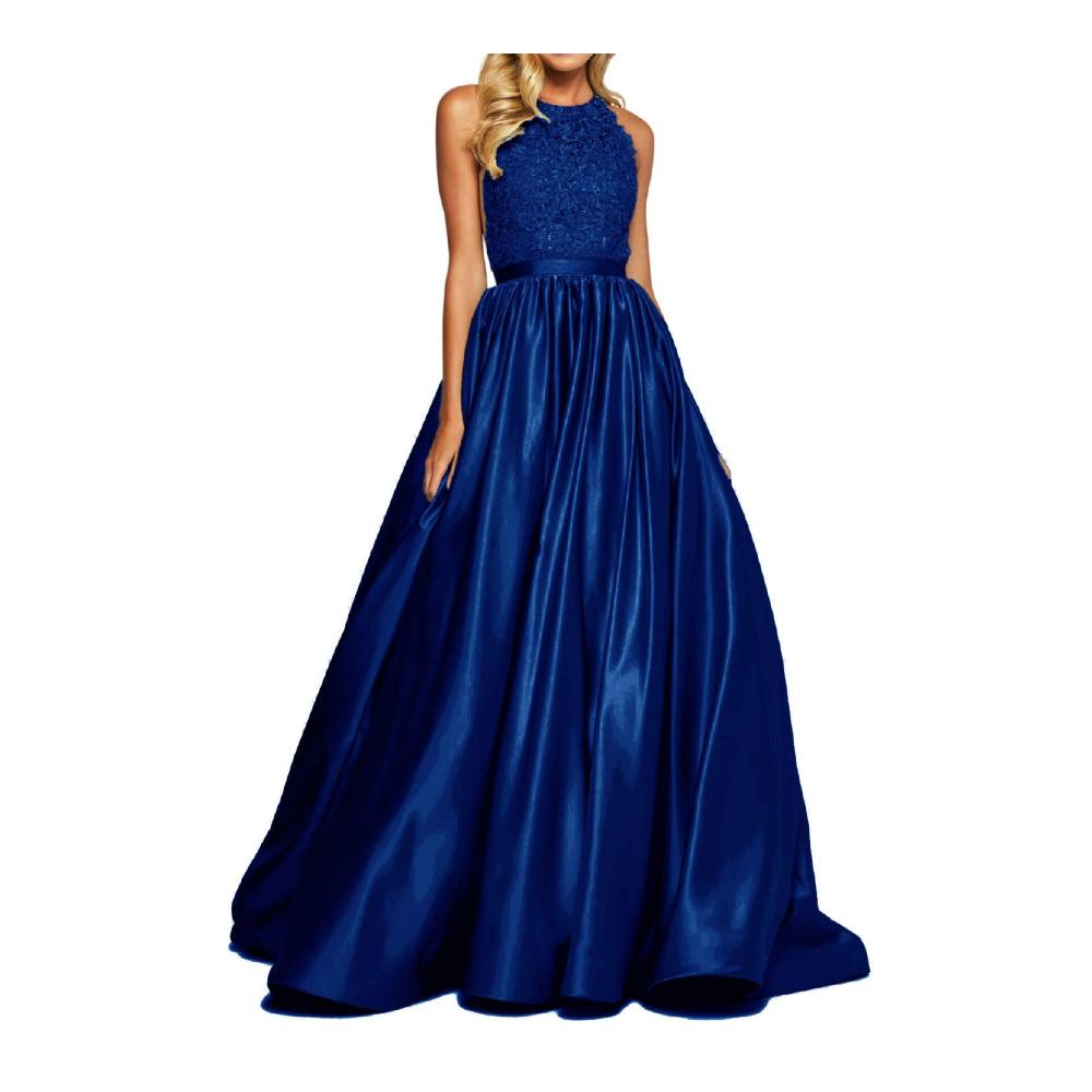 Entdecken Sie zeitlose Eleganz Exquisite Abendkleider für jeden Anlass - Damen Lang A-Linie Halfterkleider für Hochzeit Party und Ball