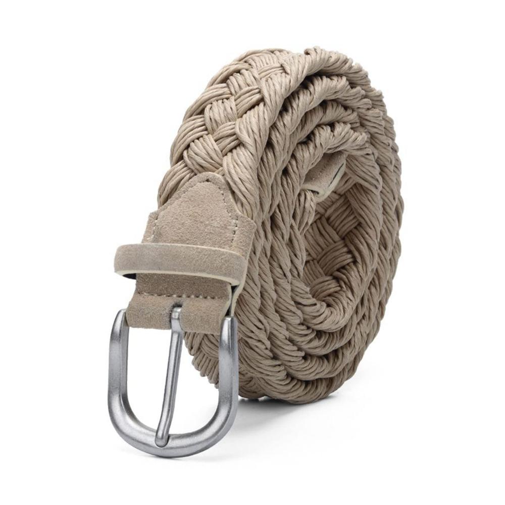 Erleben Sie handgefertigte Qualität Wildleder geflochtener Gürtel mit Wachsseil ohne Löcher. Einzigartiges Baumwollgewebe 3-4cm Breite. Perfekte Ergänzung für Ihren Look