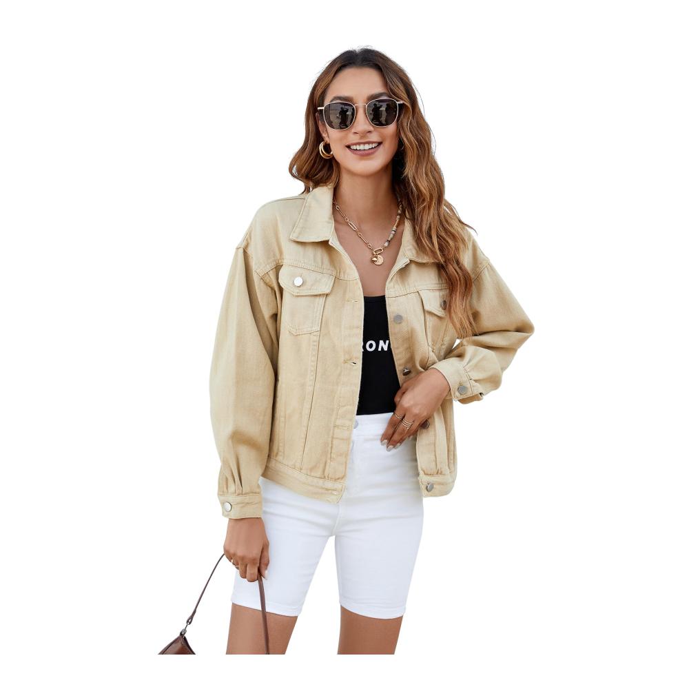Attraktive Damen Jeansjacken für stilvolle Looks - Einfarbig Langarm Casual & mit Taschen Entdecke die neuen Jacken-Trends für jede Saison