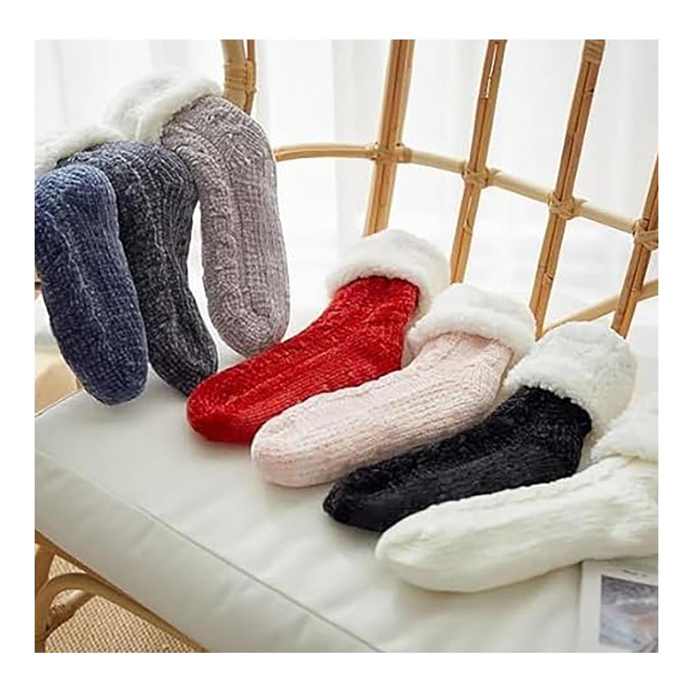 Gemütliche Winterfreuden Stoppersocken für Damen - Weiche Fuzzy Hausschuhe für behagliche Weihnachtsabende und warme Wintermomente - Jetzt entdecken