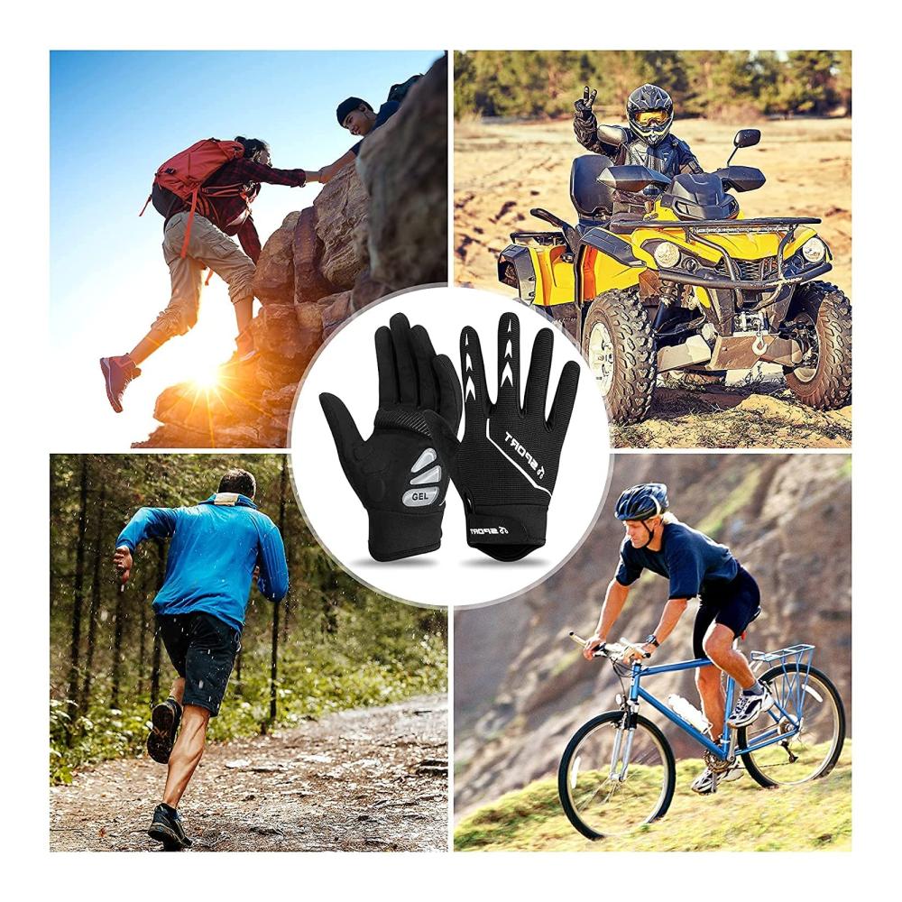 Hochwertige Fahrradhandschuhe für Männer und Frauen - Touchscreen-Technologie und Stoßdämpfende Gel-Polsterung - Perfekt für Fitness Motorradfahren und Gymnastik - Atmungsaktiv und rutschfest