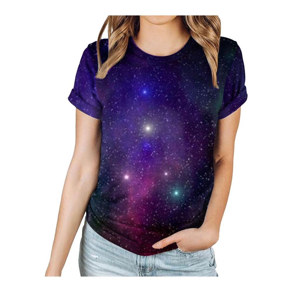 Stylische Hemden Trendige Galaxy Prints für Damen locker und lässig. Perfekt für den Sommer! Entdecke die neue Y2K Kollektion für Teenager Mädchen