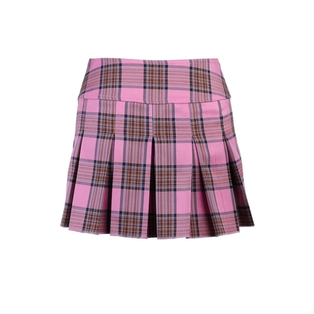 Entzückender japanischer Kawaii Faltenrock Kariert Retro-Mini hohe Taille! Perfekt für den College-Stil Harajuku-Liebhaber und E-Sport-Enthusiasten. Ein Muss für weibliche Streetwear