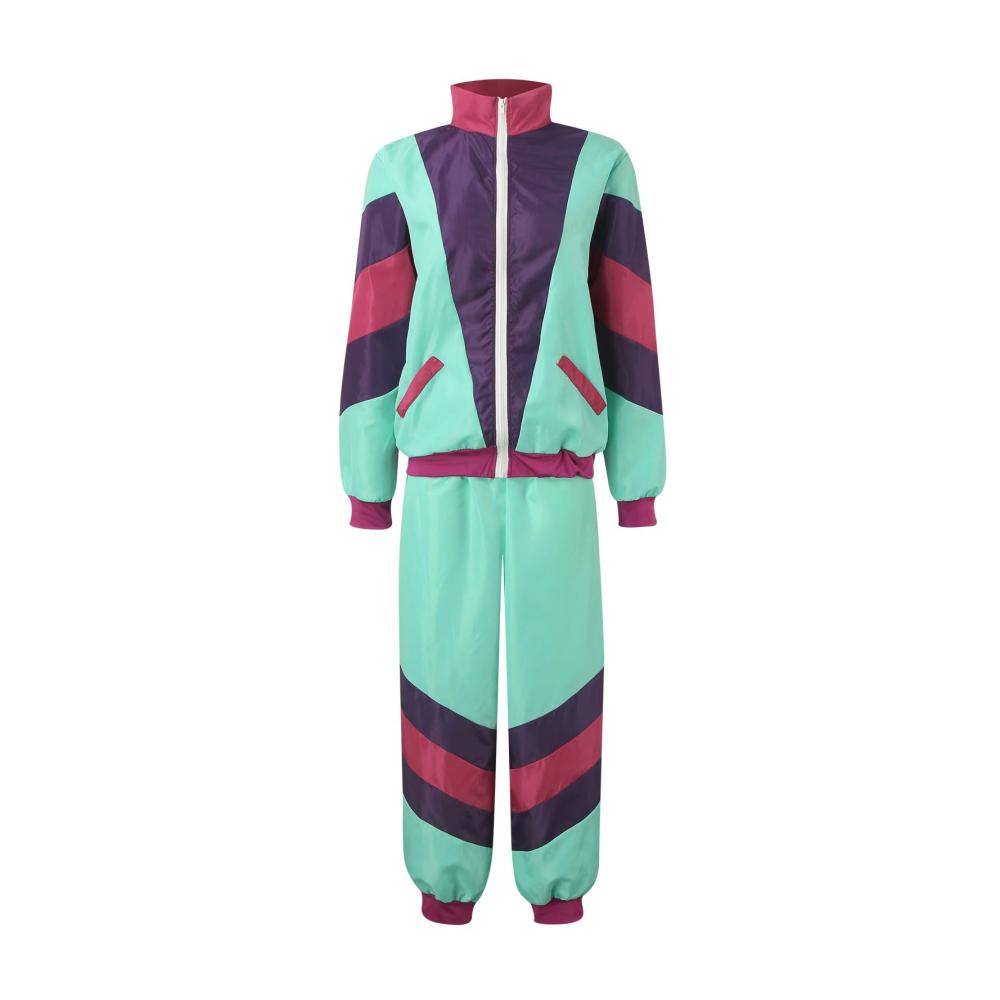 Stylischer Sportswear-Trainingsanzug | Herren & Damen | Retro 80er Jahre Style | Assi Anzug | Proll Anzug | Sportlich | Gemütlich | Partyoutfit | Bad Taste Party