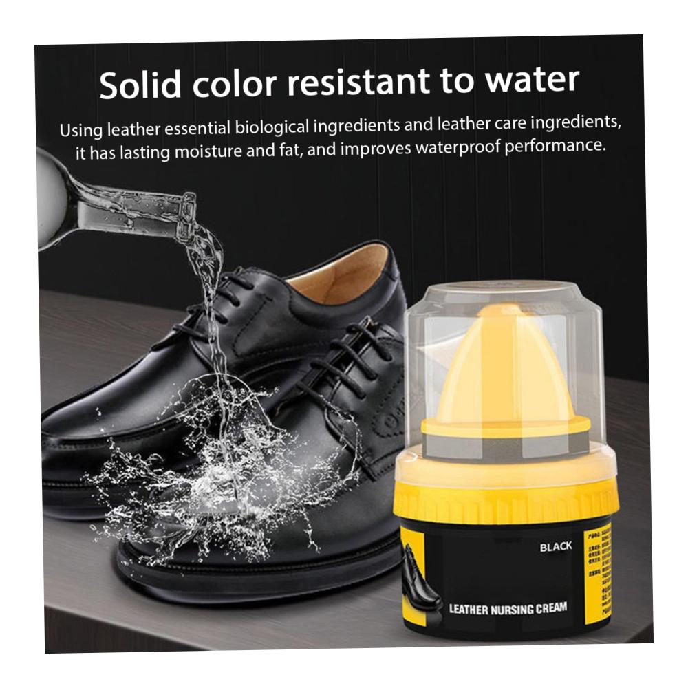 Erleben Sie Brillanz Schuhpolitur Kit für Leder - 2pcs Schwarze & klare Schuhcreme 50ml - Wiederherstellen Reinigen und Schutz für Schuhe Geldbörsen und Stiefel