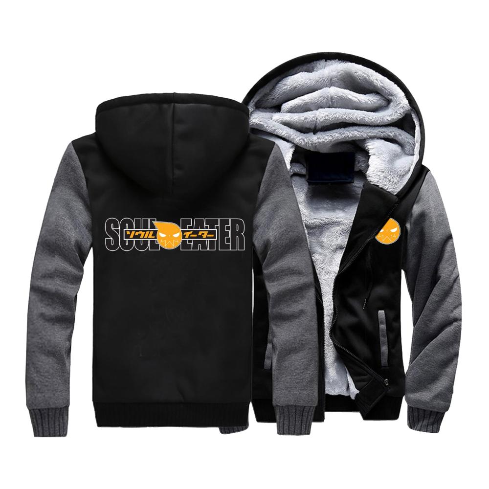 Bequeme So-ul Eat-er Herren Fleecejacke mit Kapuze und Reißverschluss - Ideal für Halloween & Alltag