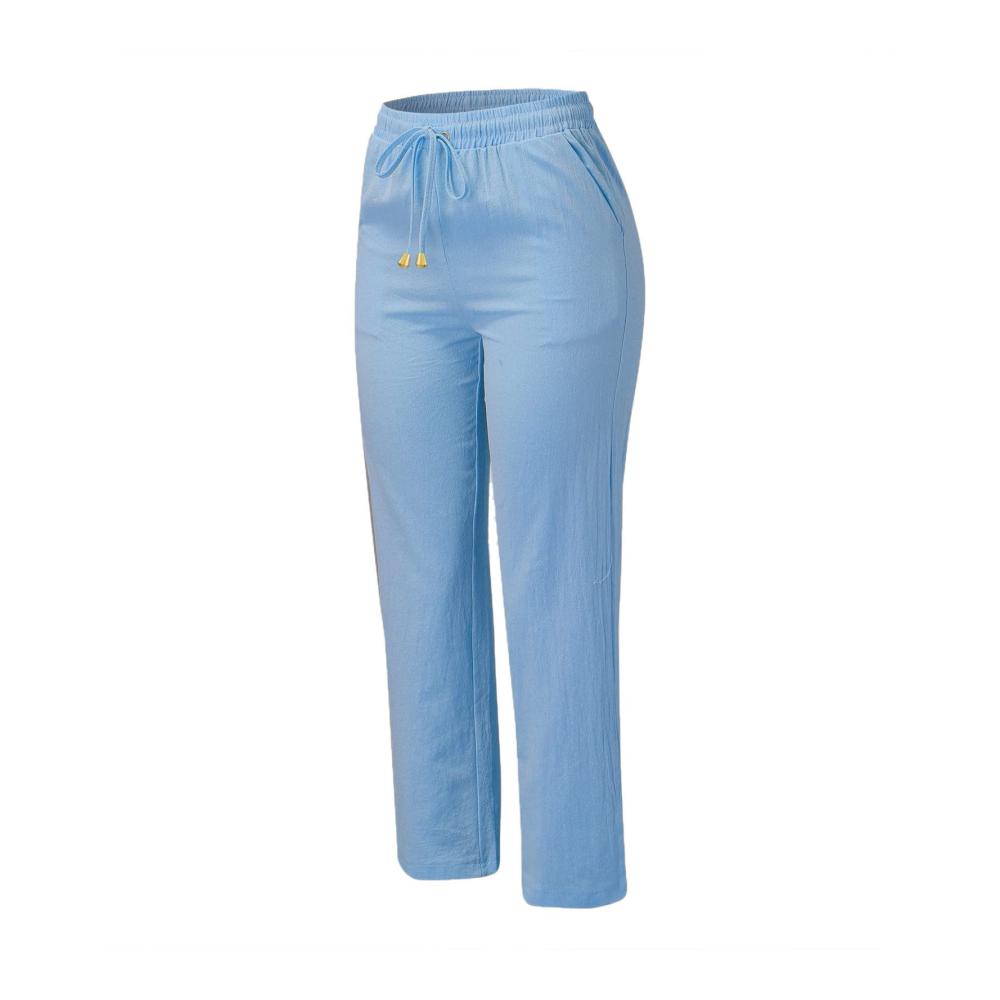 Entdecken Sie den ultimativen Komfort Damen Trainingshosen für Yoga Walking & mehr! Leichte Leinenhose in Übergröße mit elastischem Kordelzug. Perfekt für Outdoor-Sommeraktivitäten