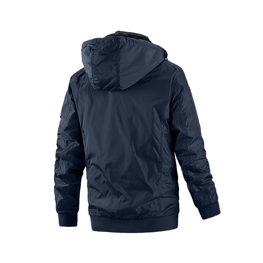 Herren Regenjacke Atmungsaktiv Wasserdichte Herbst Winter Jacke Stehkragen Outdoor Wandernjacke Mit Kapuze